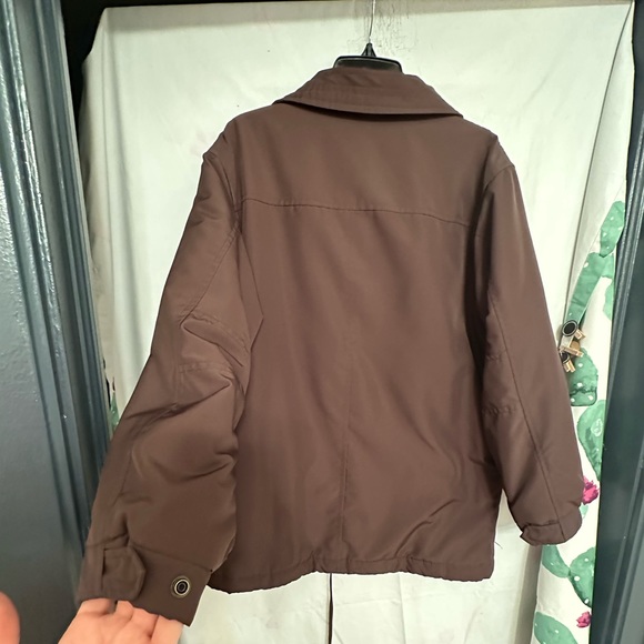 Innovations by IZZI Brown Quilted Embroidered Jacket Coat Size Small - Picture 9 of 16